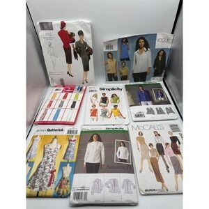 Vintage Sewing Pattern Lot Butterick Simplicity McCalls Vogue Dresses Tops